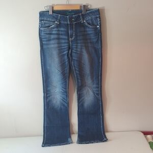Wrangler Women's Dark Blue Flare Jeans 9/10 X34
